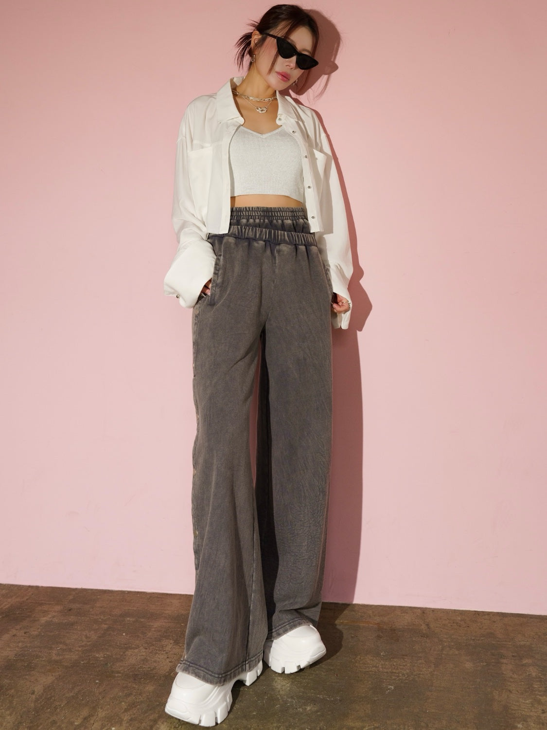 カットオフ Cropped ブラウス