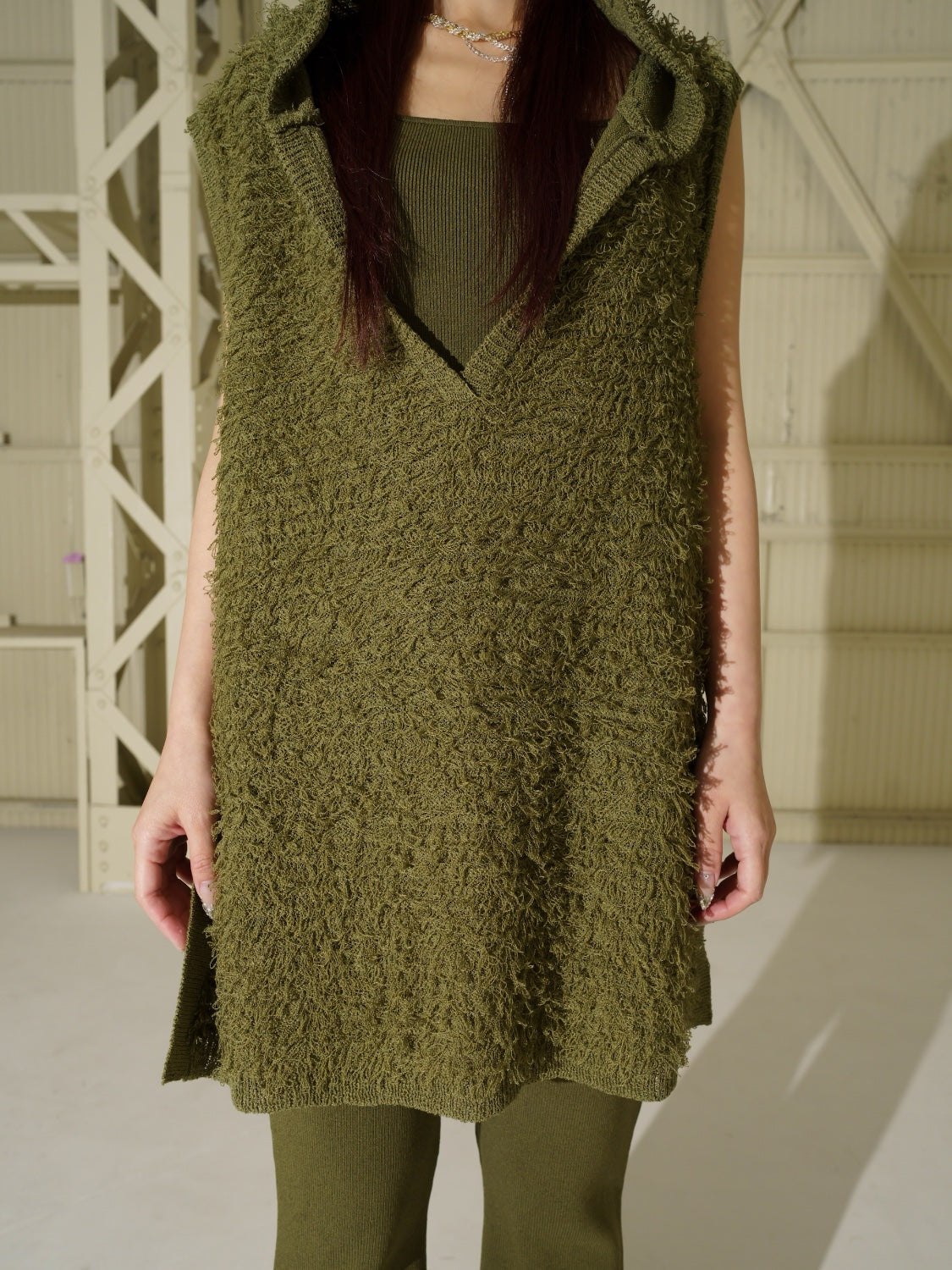 3ピース フーディ- KNIT セットアップ