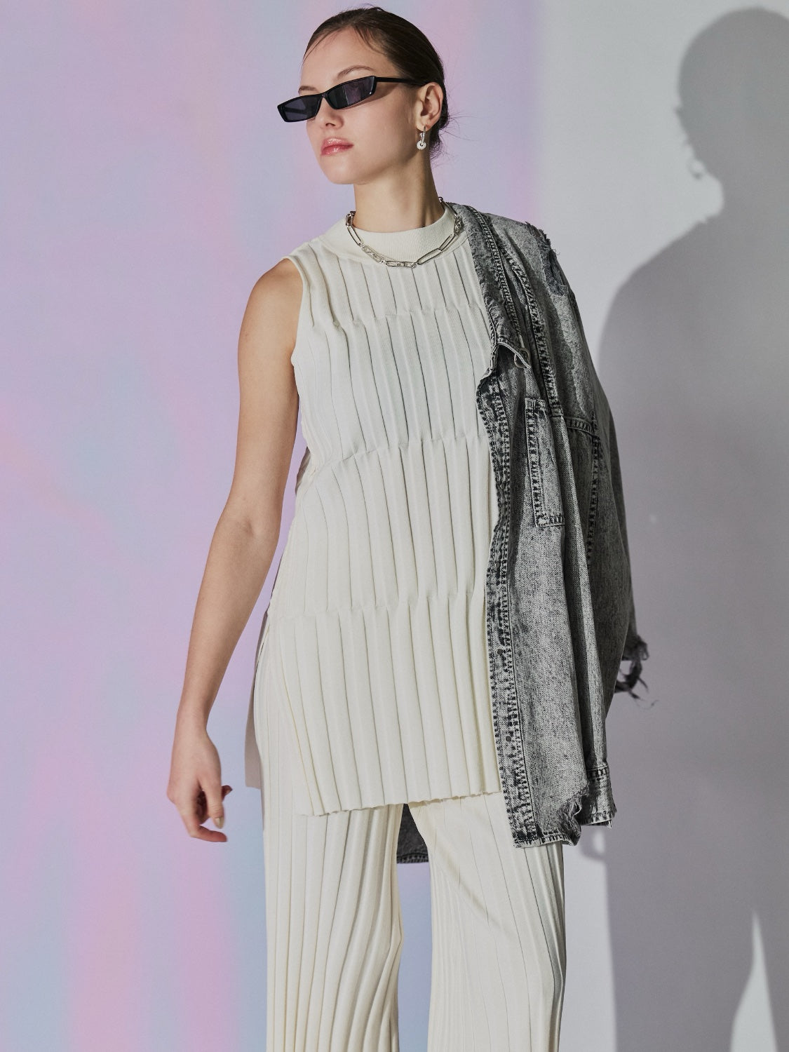 Multi ボーダー KNIT Set-up