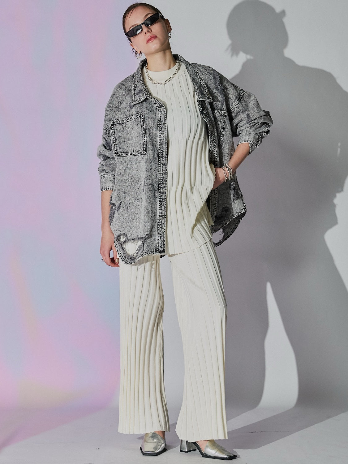 Multi ボーダー KNIT Set-up