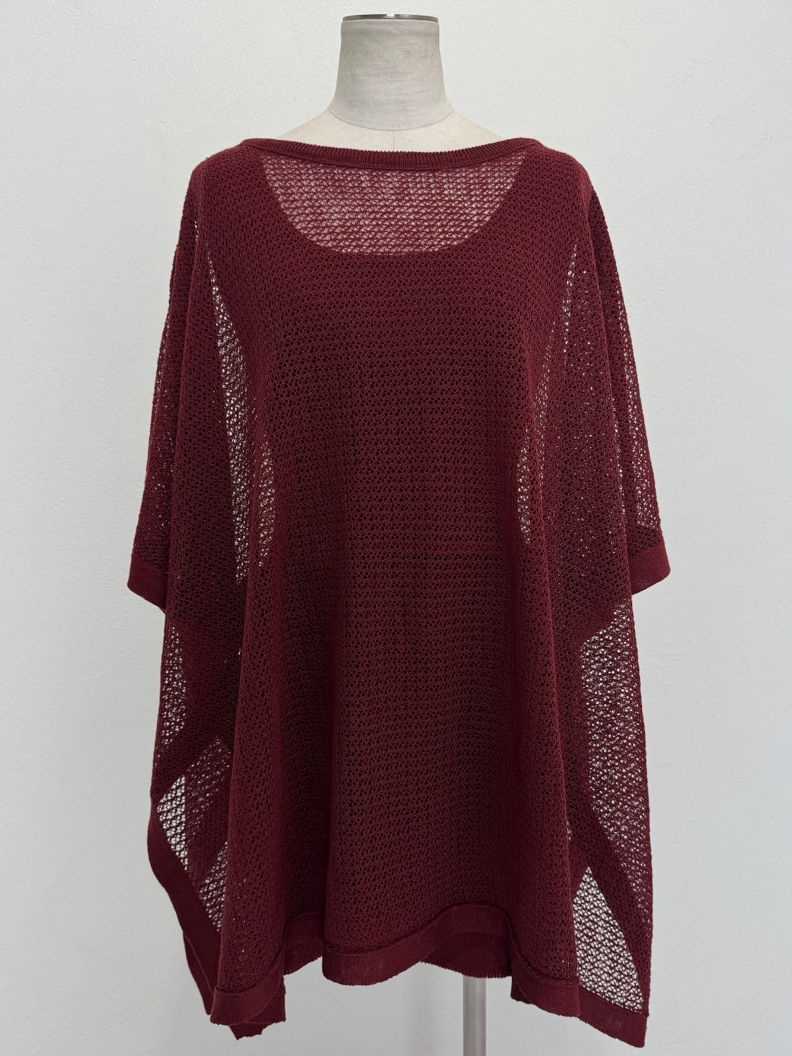 3ピース シアーメッシュ KNIT ポンチョ Set