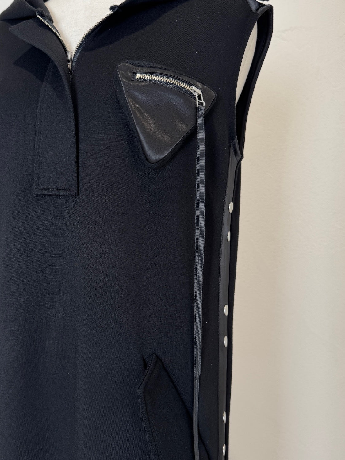 Satin ライン フーディ ーワンピース