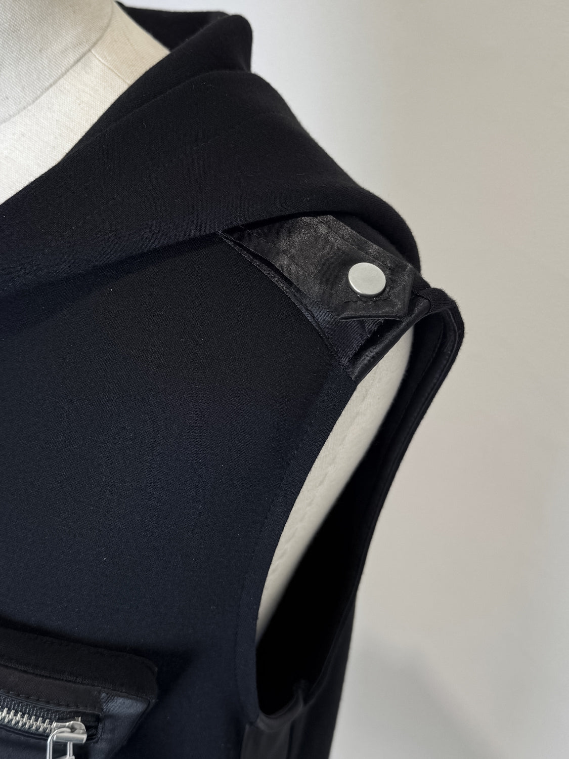 Satin ライン フーディ ーワンピース