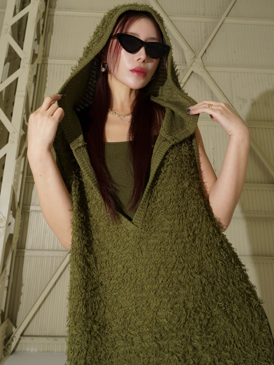 3ピース フーディ- KNIT セットアップ