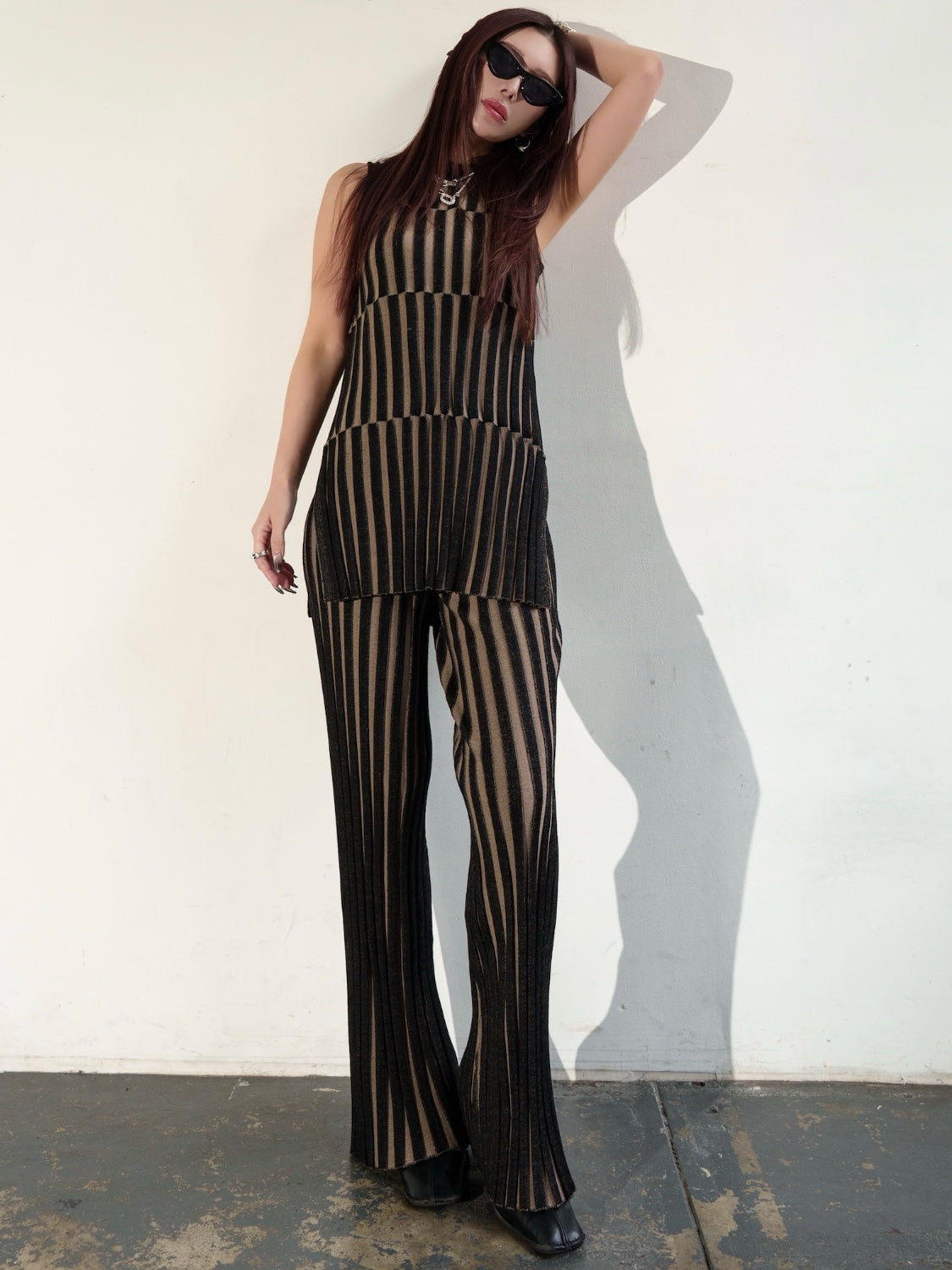 Multi ボーダー KNIT Set-up
