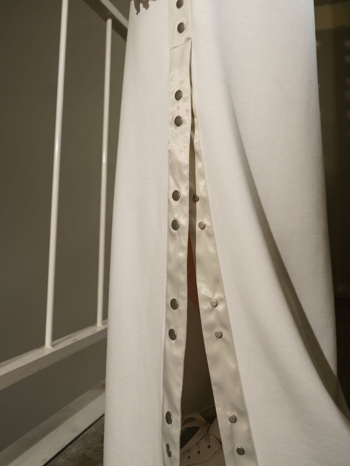 Satin ライン フーディ ーワンピース