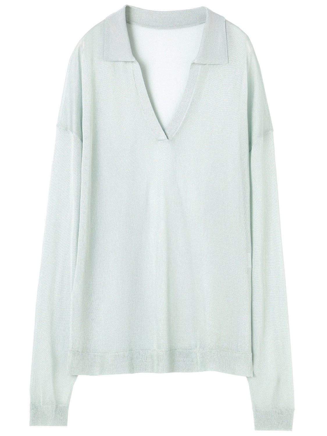 ラメ シアー KNIT スキッパー