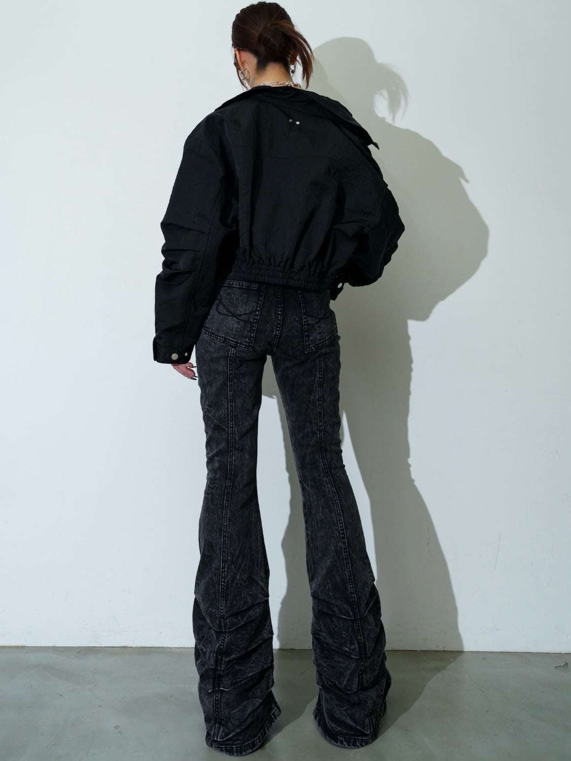 ヘムタック ストレッチ フレア DENIM