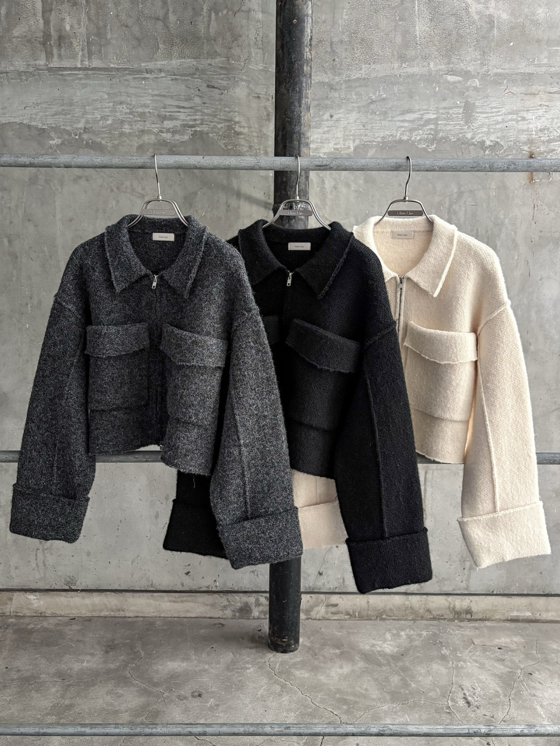 メルトンライク KNIT Zip コート
