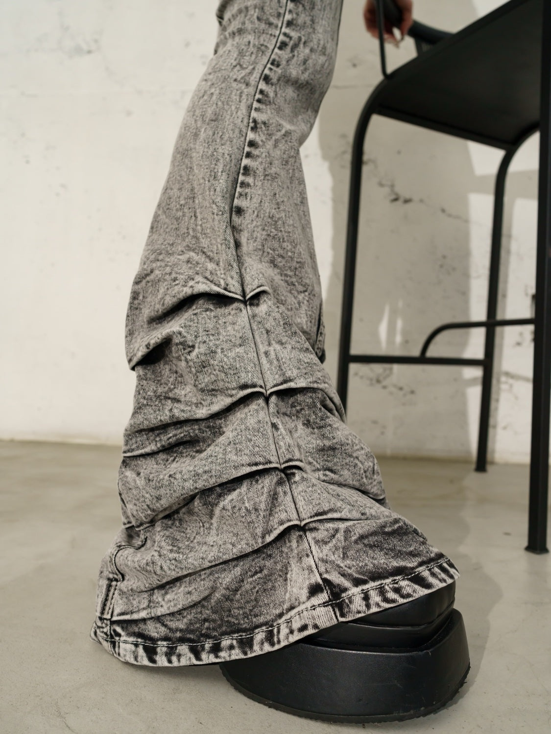 ヘムタック ストレッチ フレア DENIM