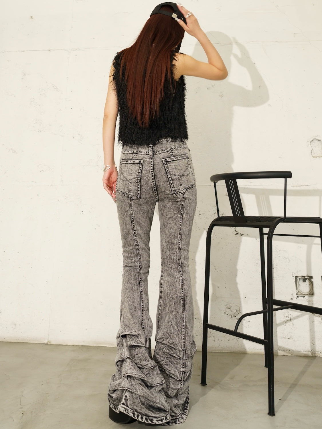 ヘムタック ストレッチ フレア DENIM