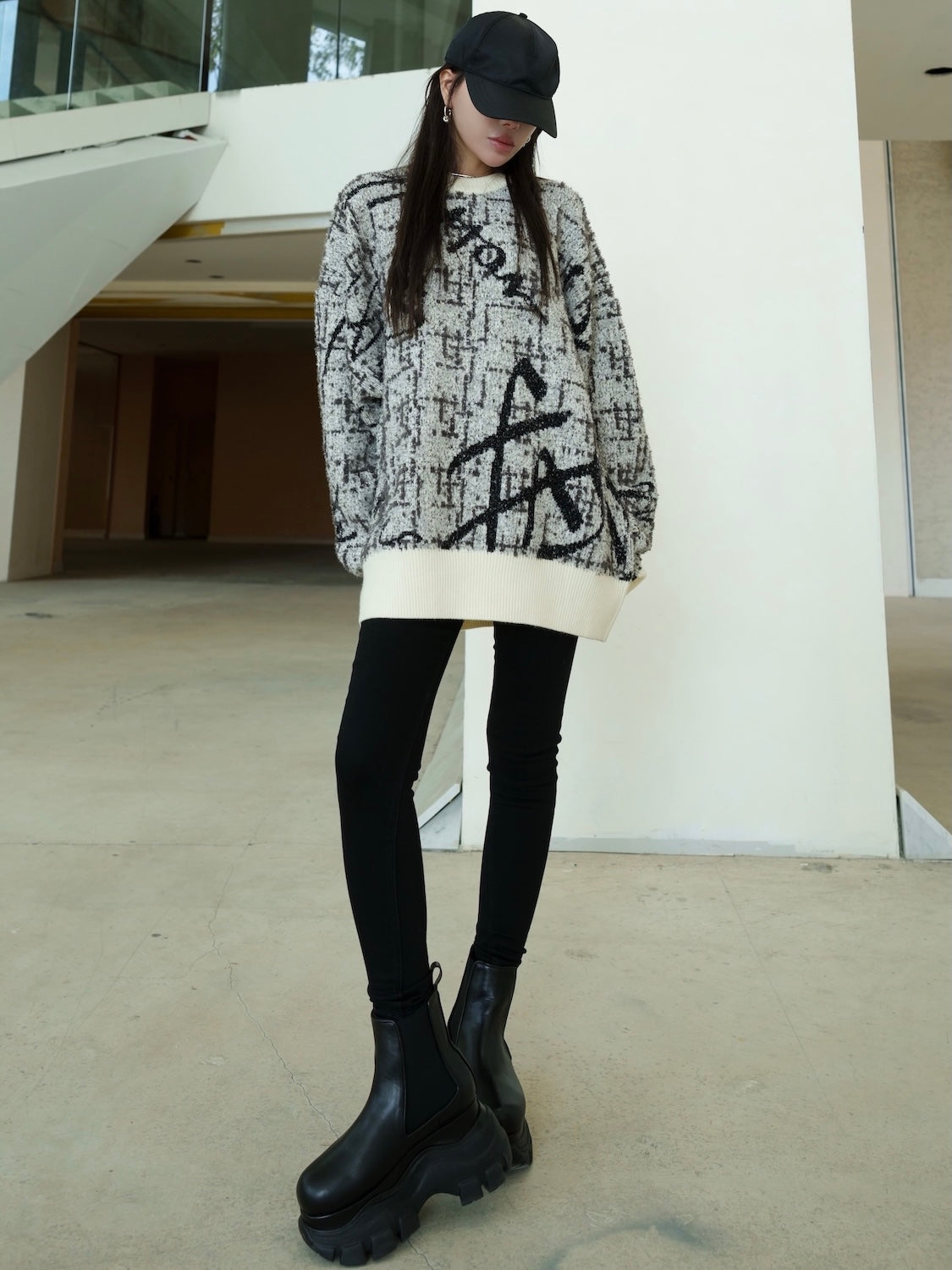 ツイードライク グラフィティ KNIT プルオーバー