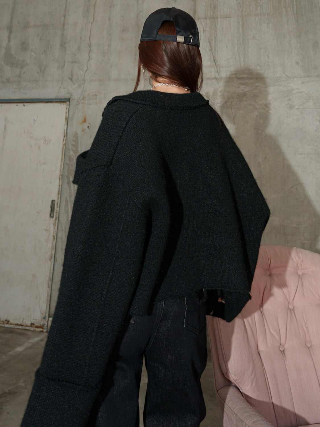 メルトンライク KNIT Zip コート