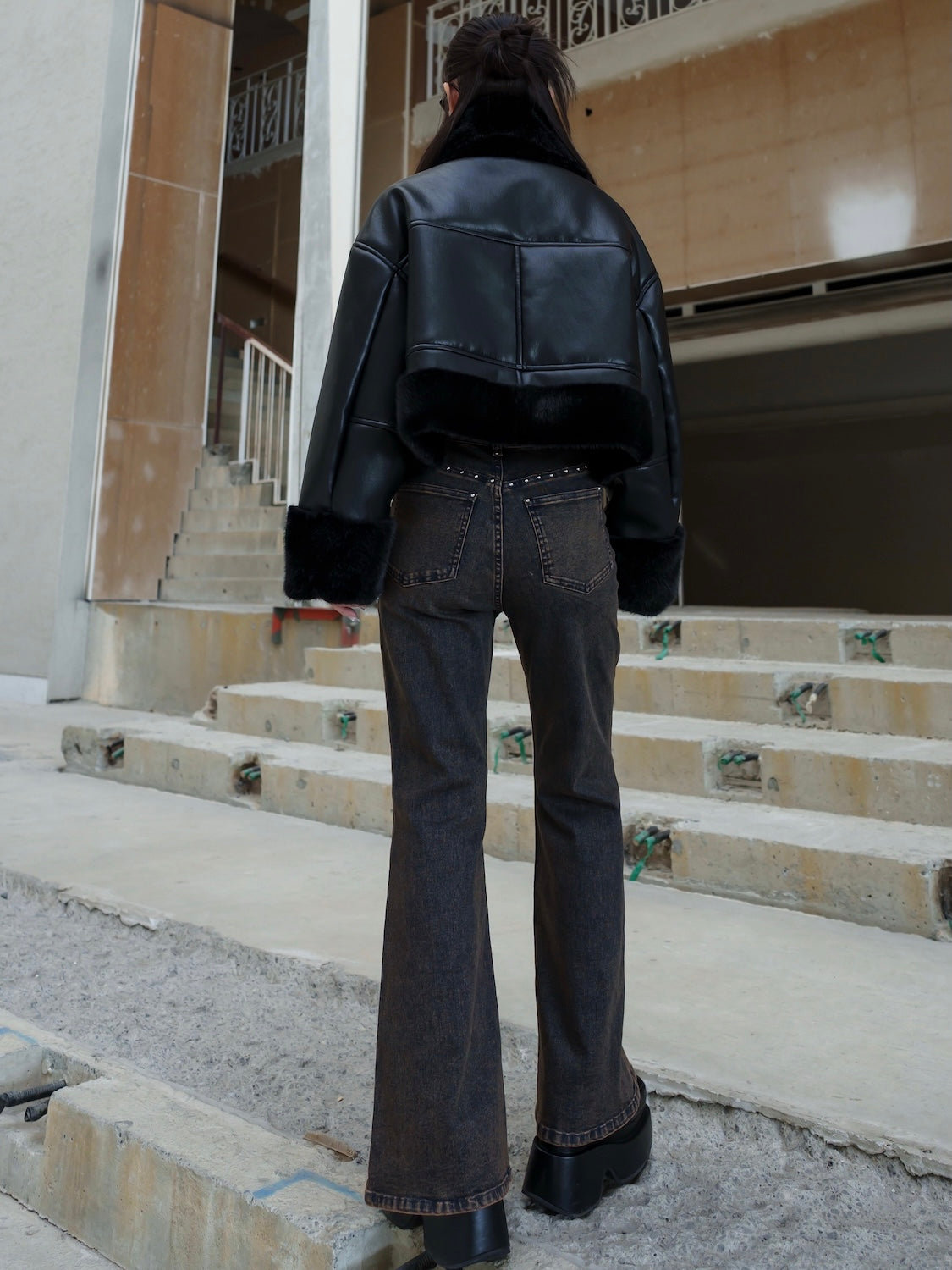 リバーシブル ボンディング Furジャケット