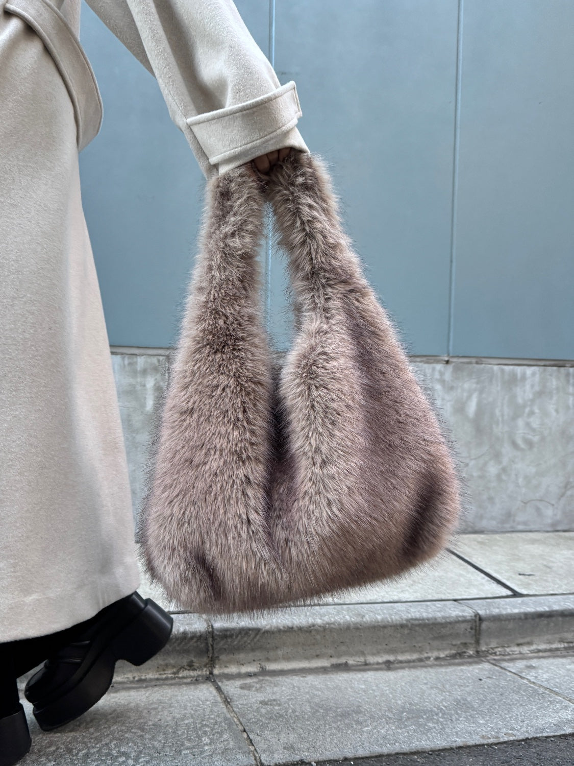 グラデーション Fur トートバッグ