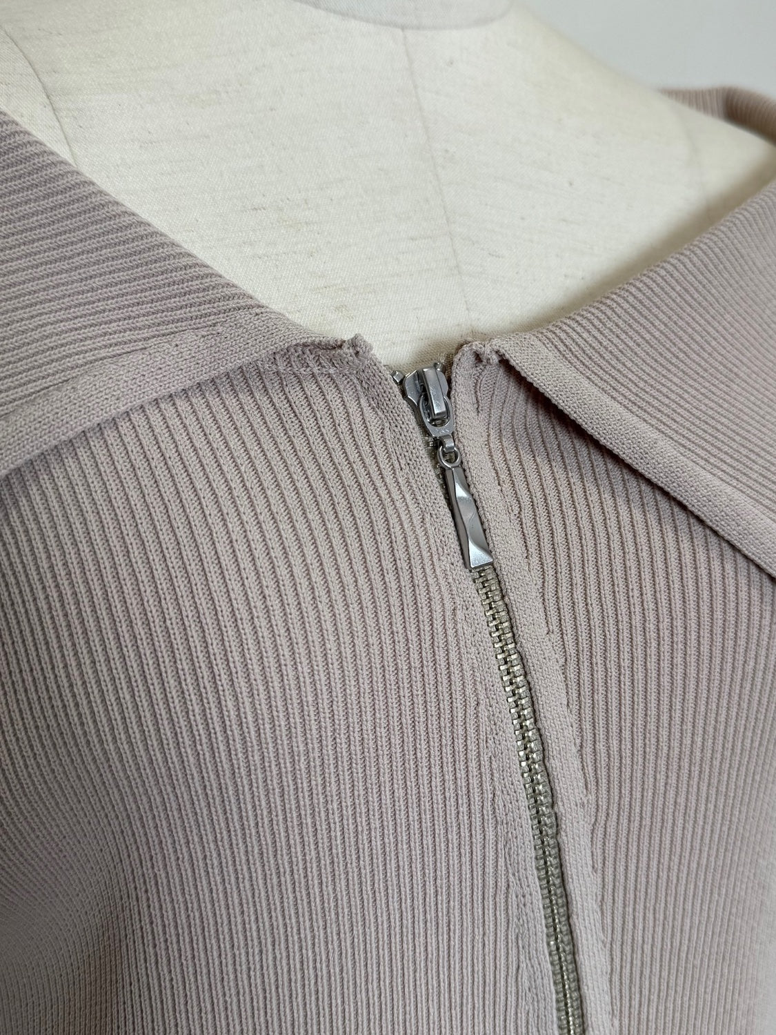 フロントZip オフショル KNITワンピース
