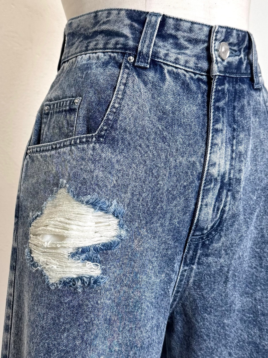 ダメージ ワイド DENIM