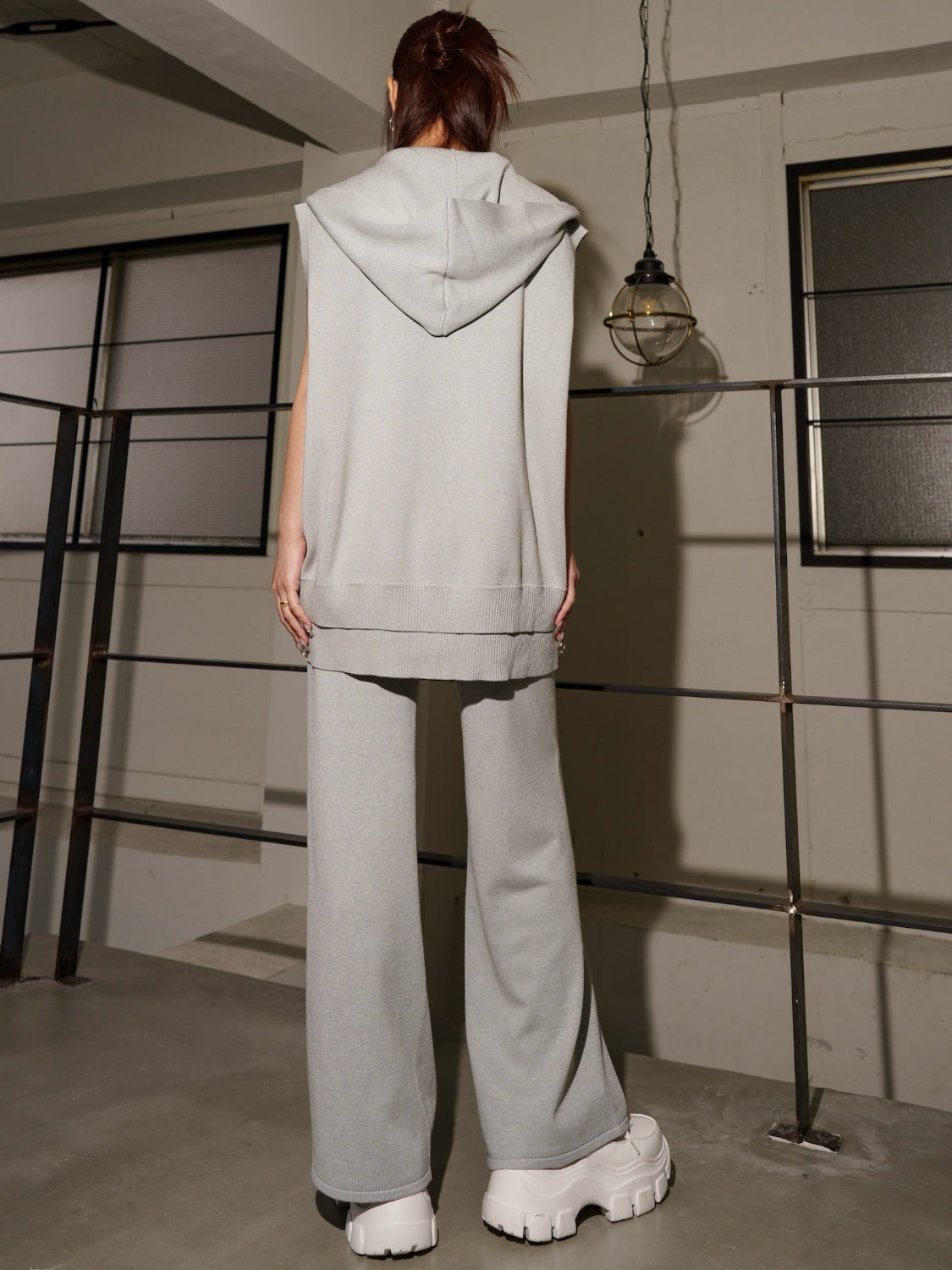レイヤーライク フーディー KNIT セットアップ