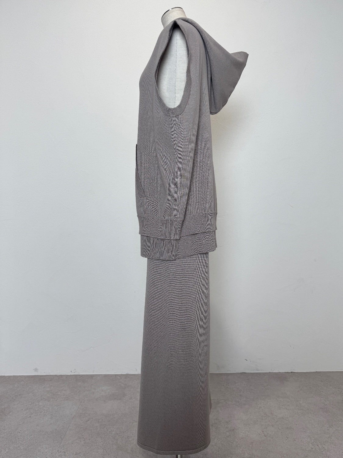 レイヤーライク フーディー KNIT セットアップ