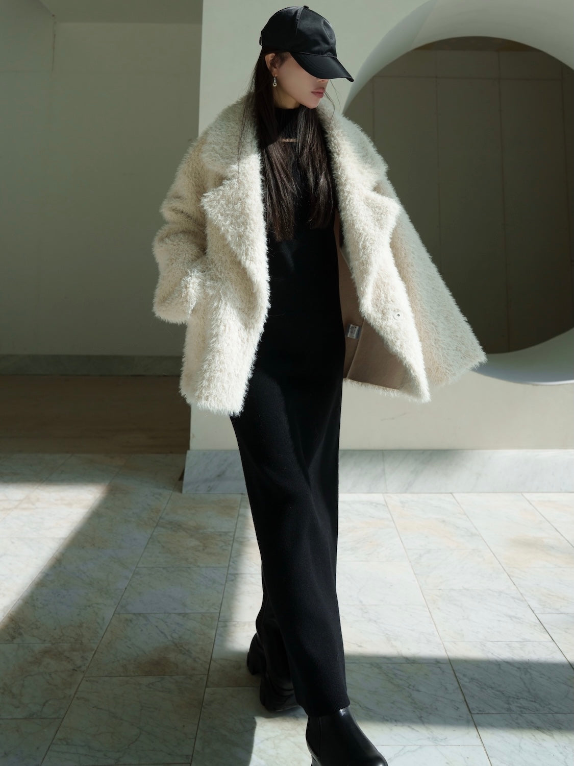 Suede ボンディング Fur コート