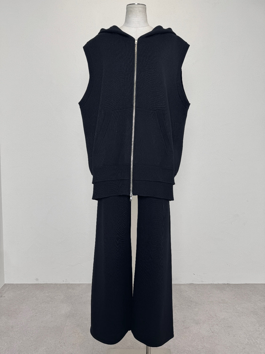 レイヤーライク フーディー KNIT セットアップ