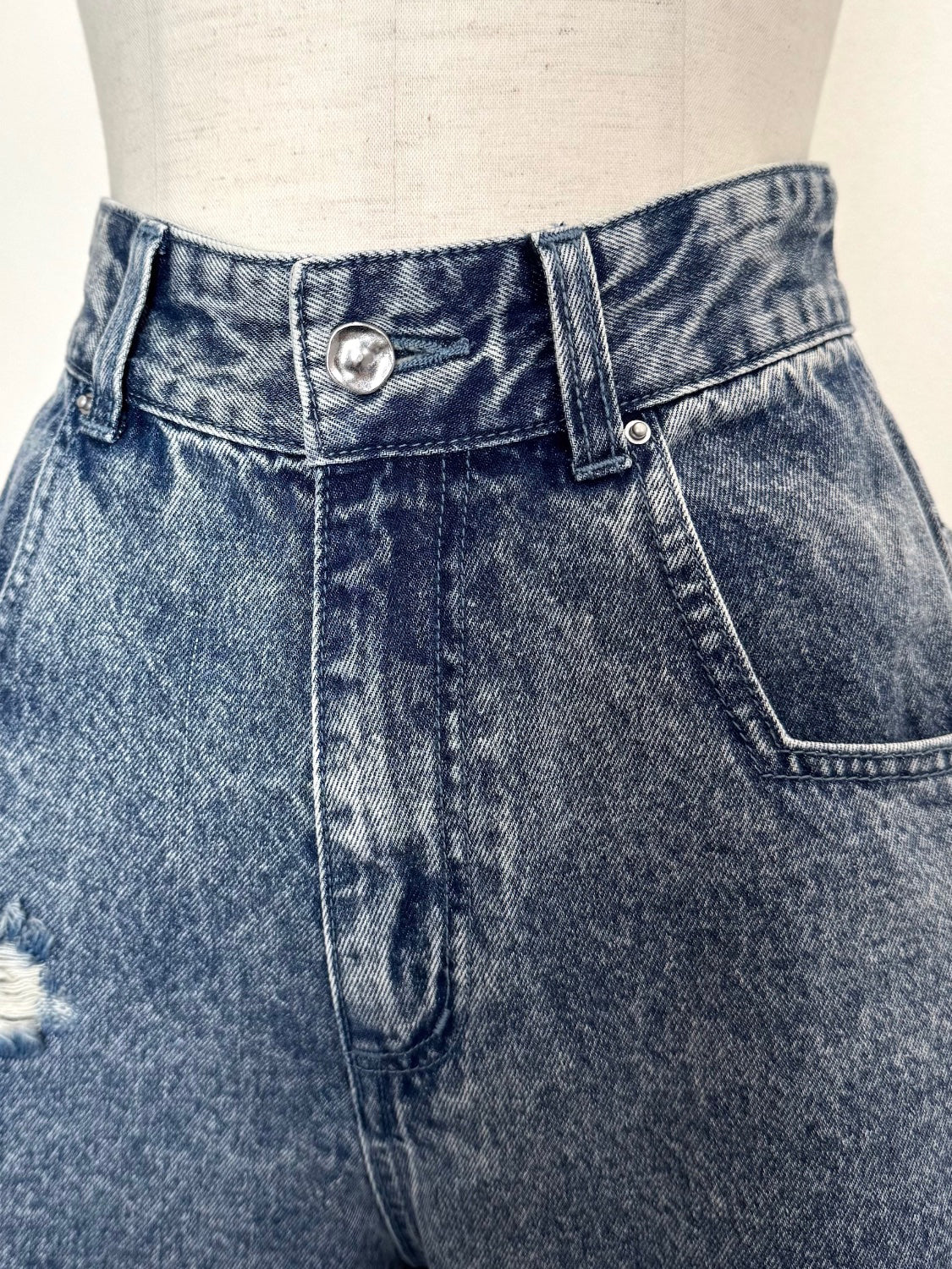 ダメージ ワイド DENIM