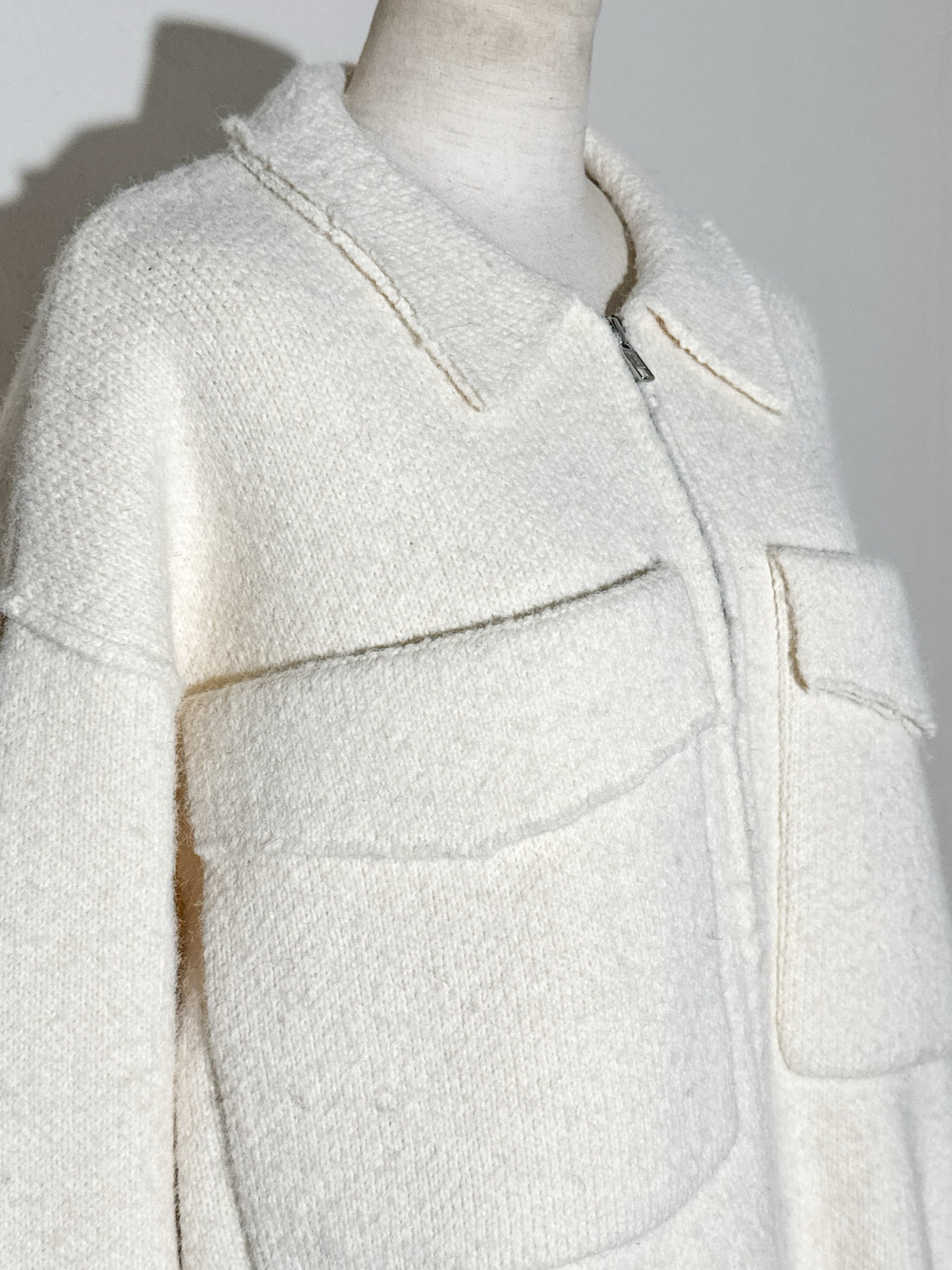 メルトンライク KNIT Zip コート
