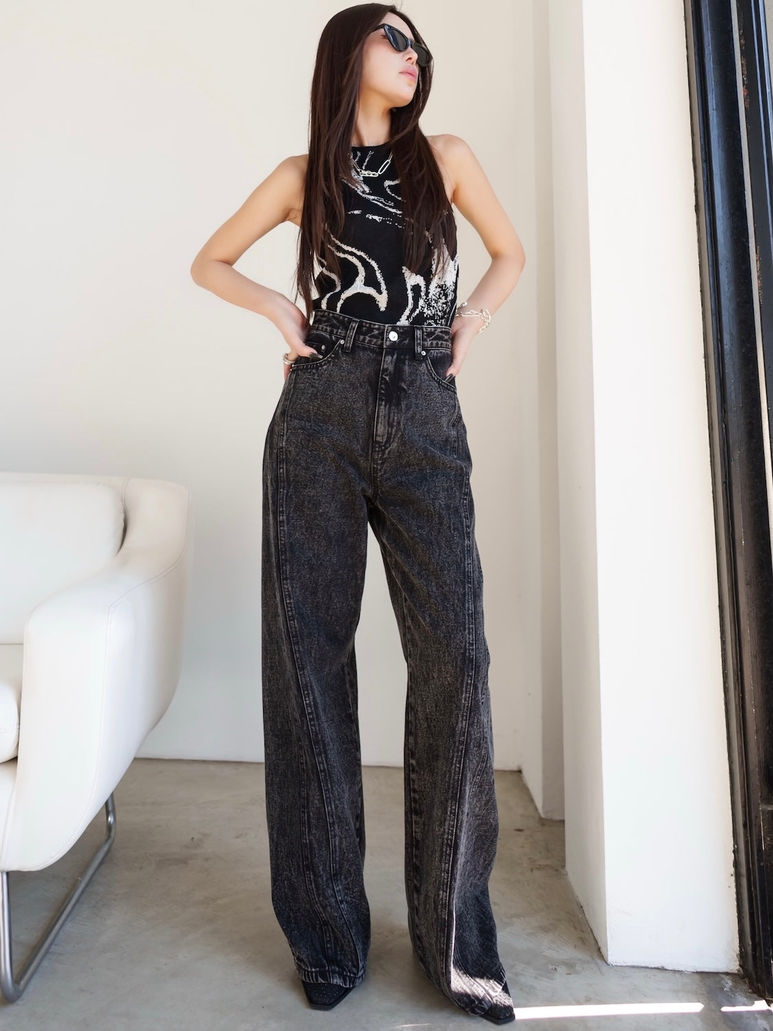 ダイアゴナル シーム ワイド DENIM