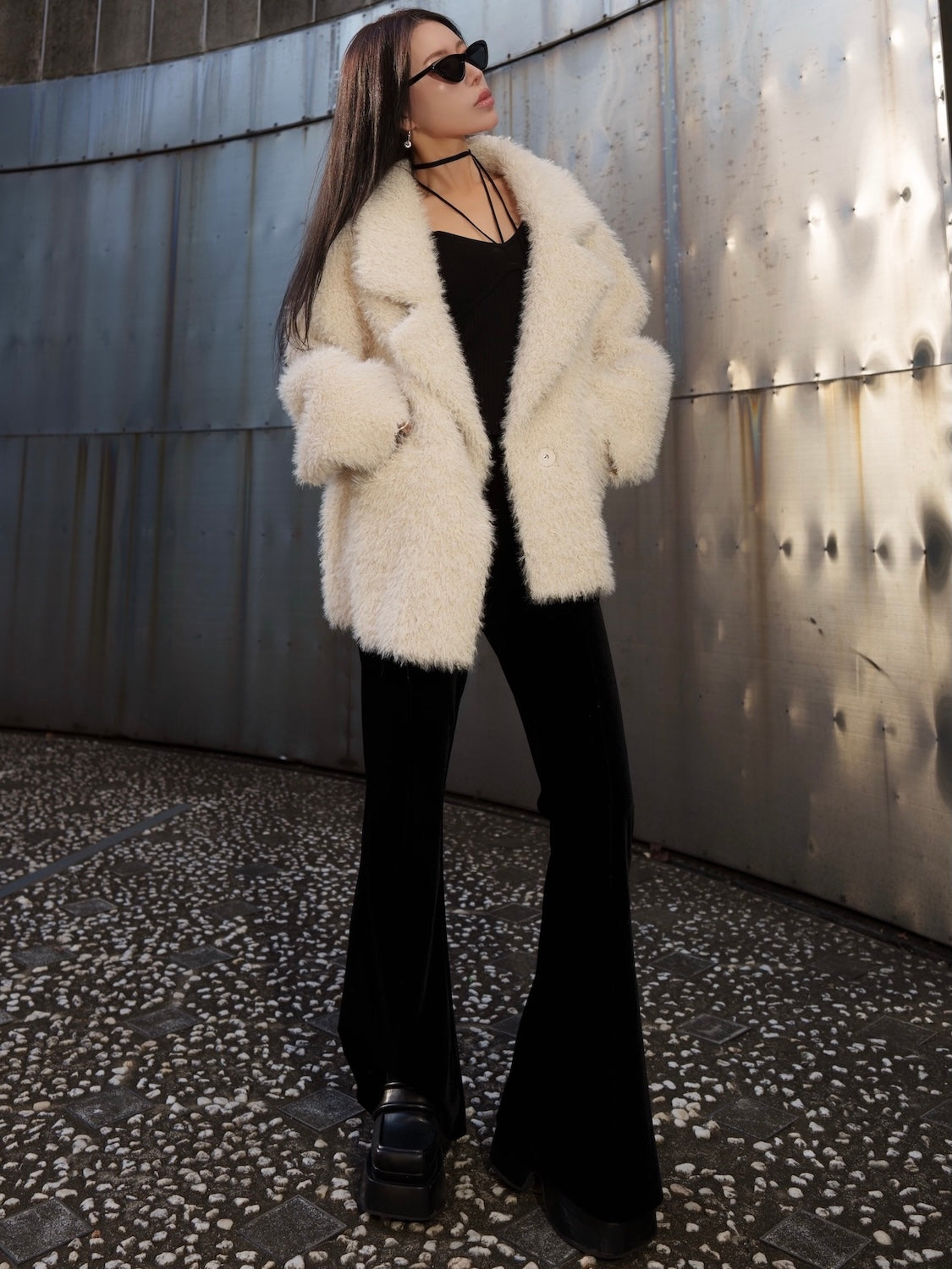 Suede ボンディング Fur コート