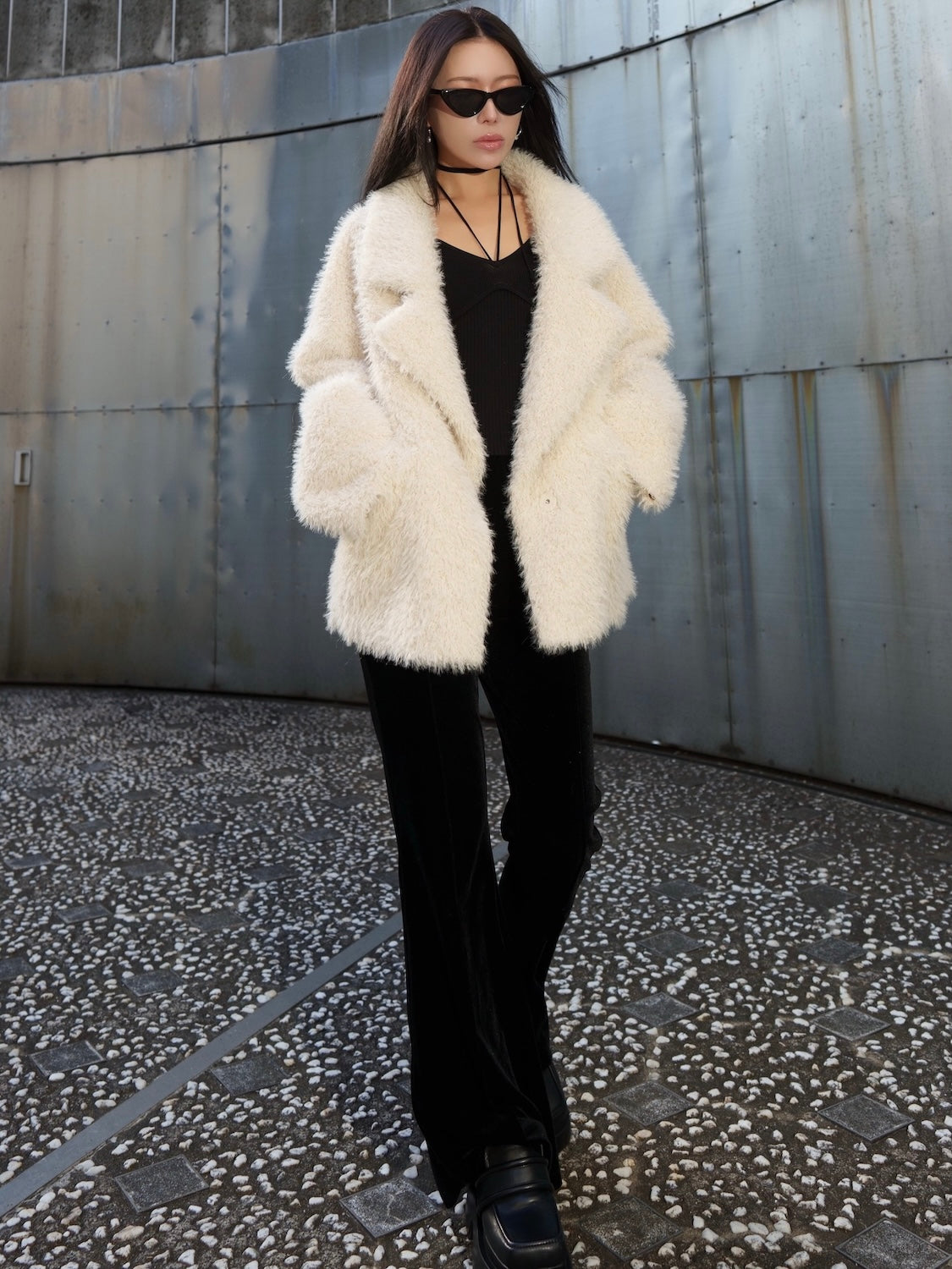 Suede ボンディング Fur コート