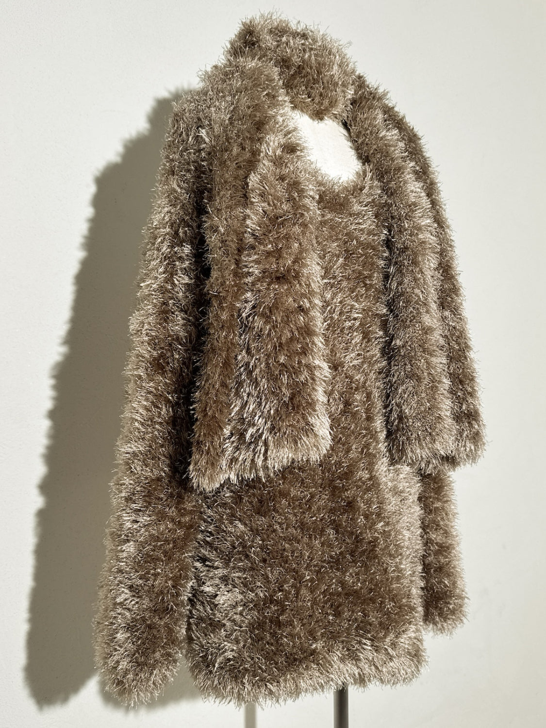 Vネック シャギーKNIT&マフラー Set