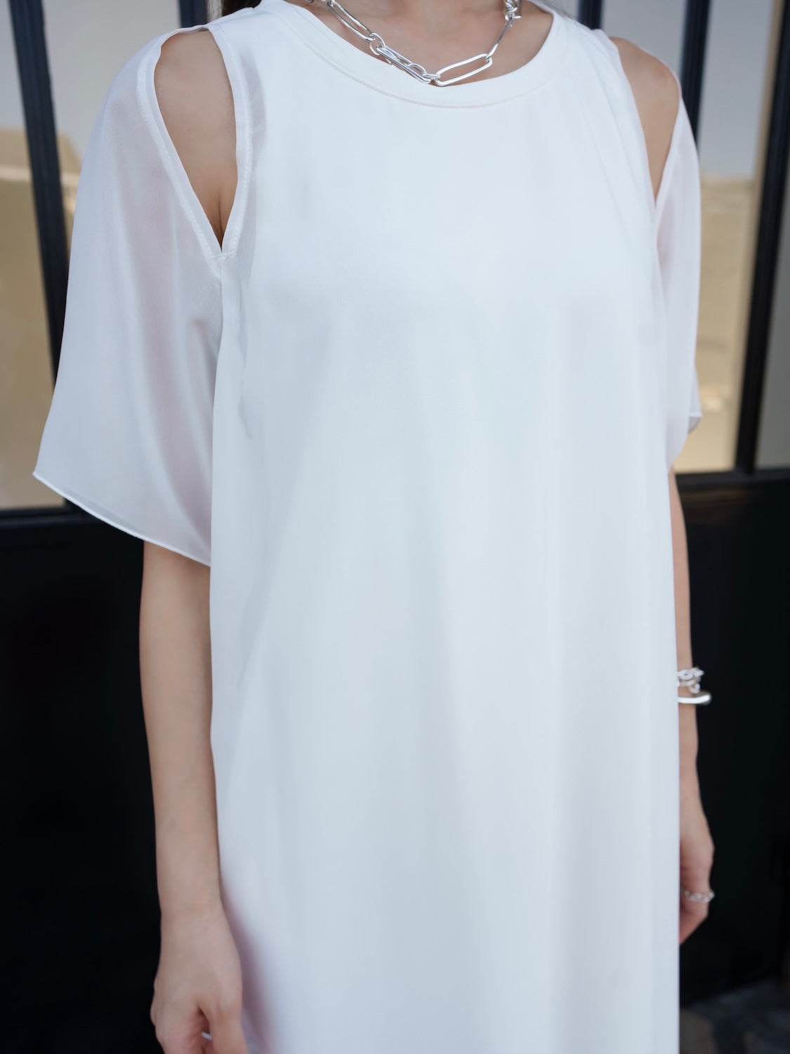 オフショルダー Sheer ワンピース