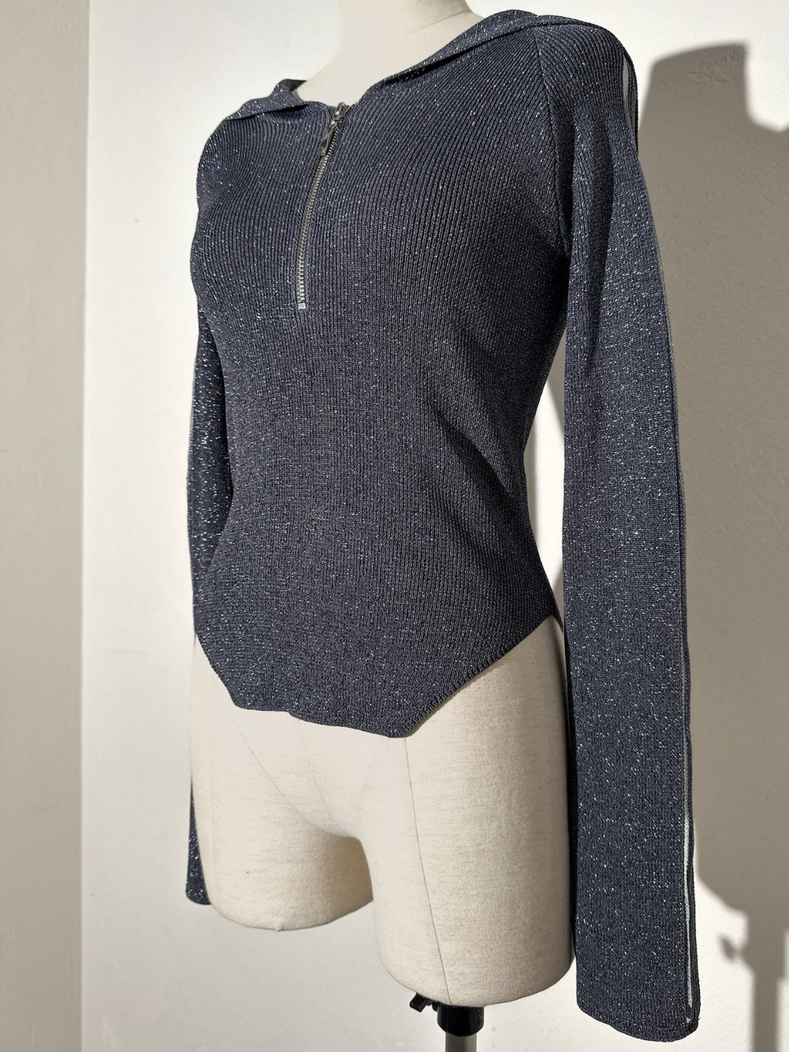 シアーライン Half ジップフーディー KNIT