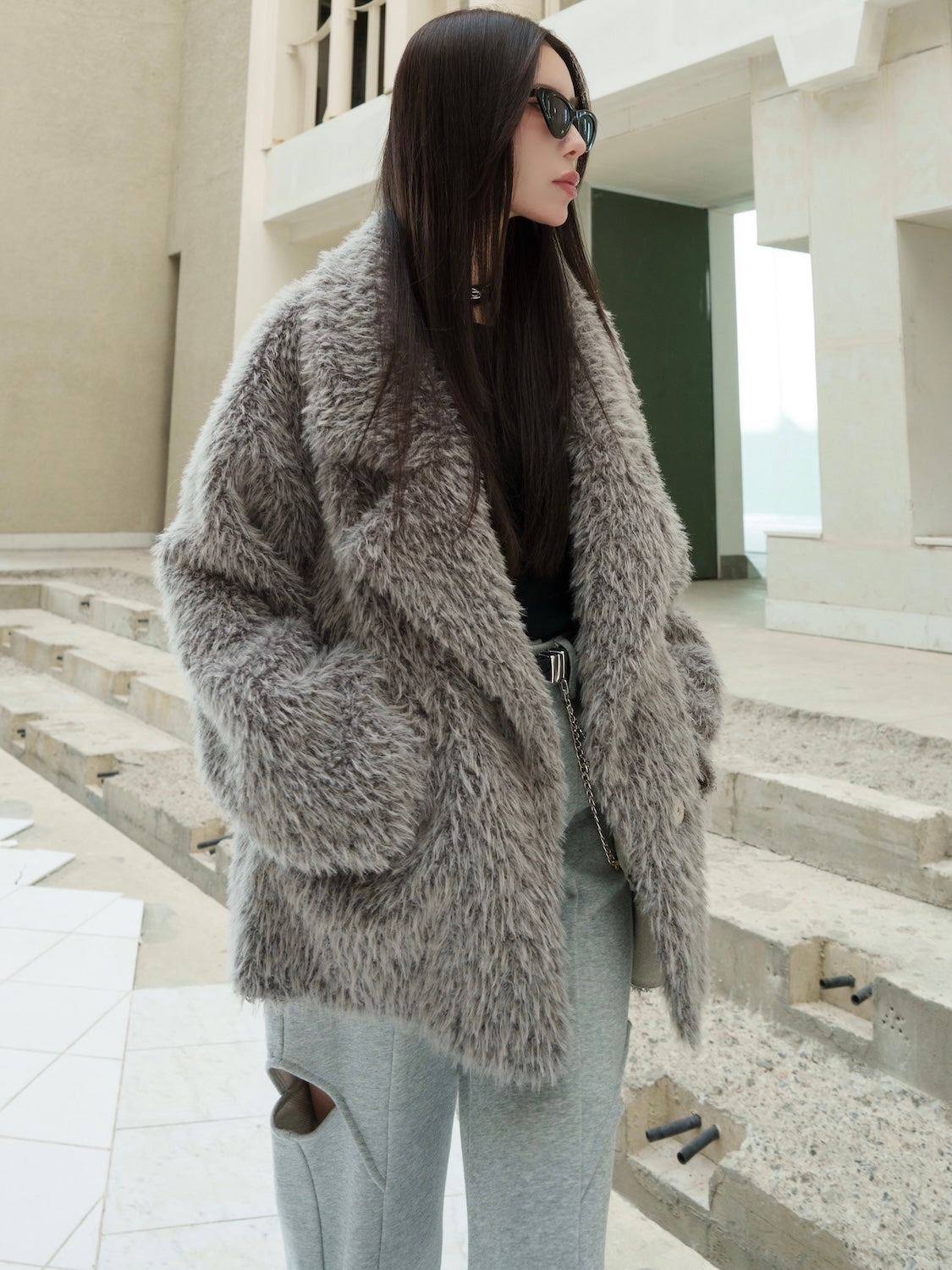Suede ボンディング Fur コート