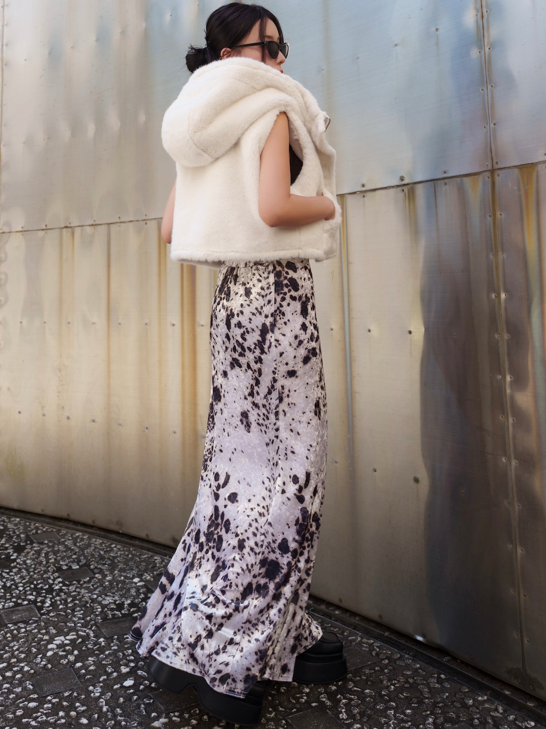 2Way リバーシブル ショート Fur ベスト