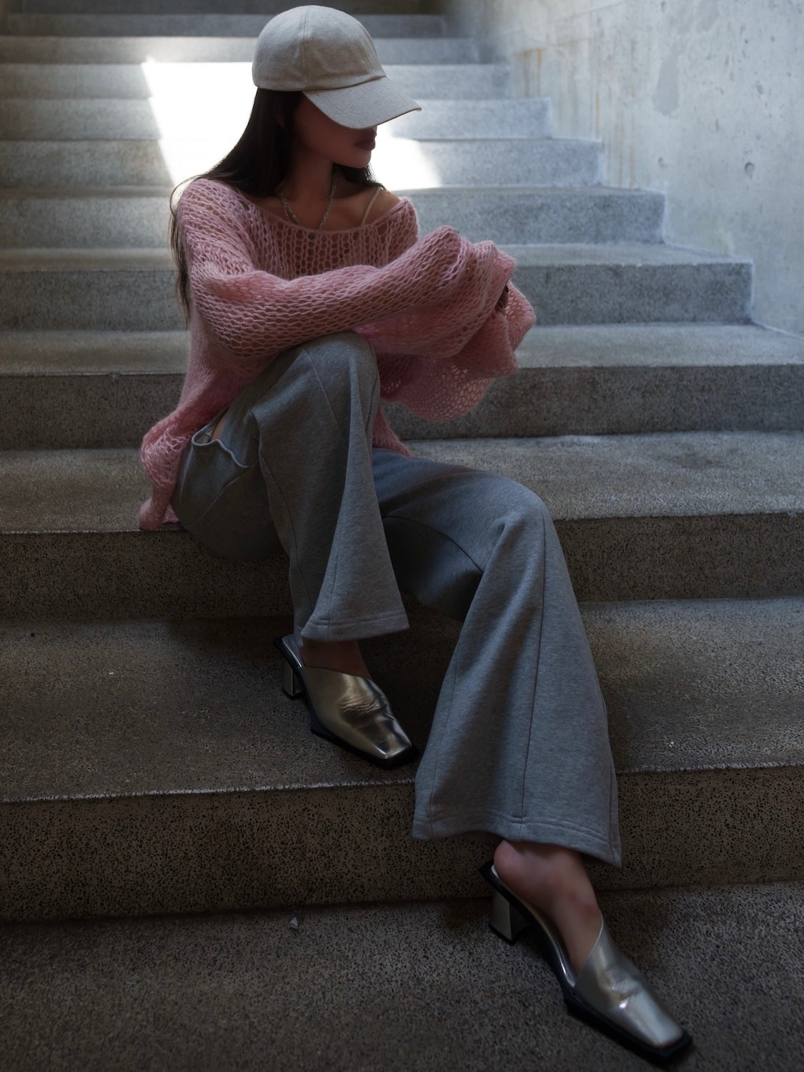 ラメ＆モヘア Hand Made KNIT