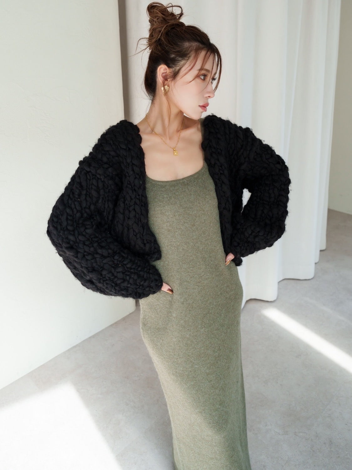 ビッグスラブ クロップド Cardigan