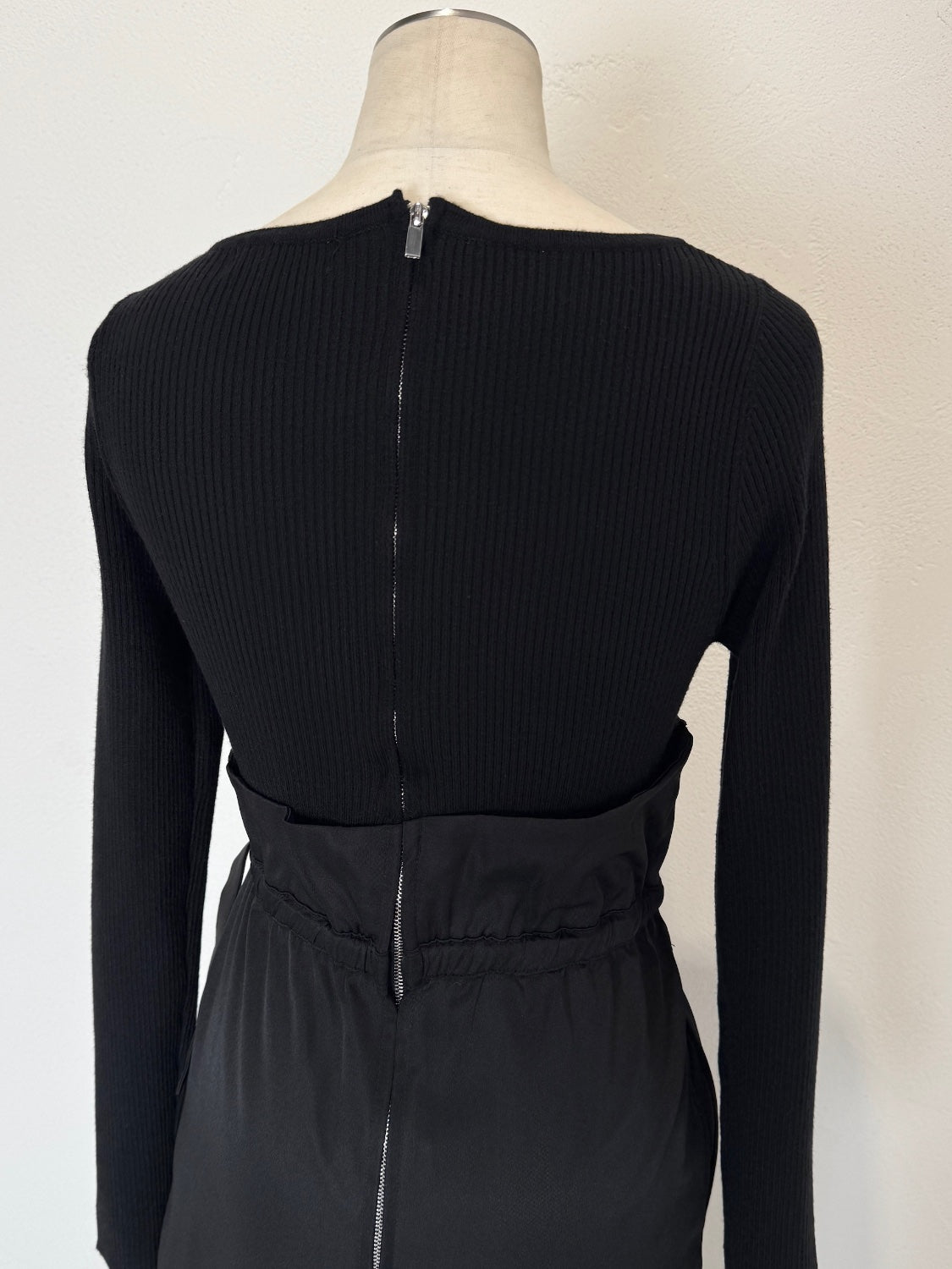 KNIT ドッキング ツイル Dress