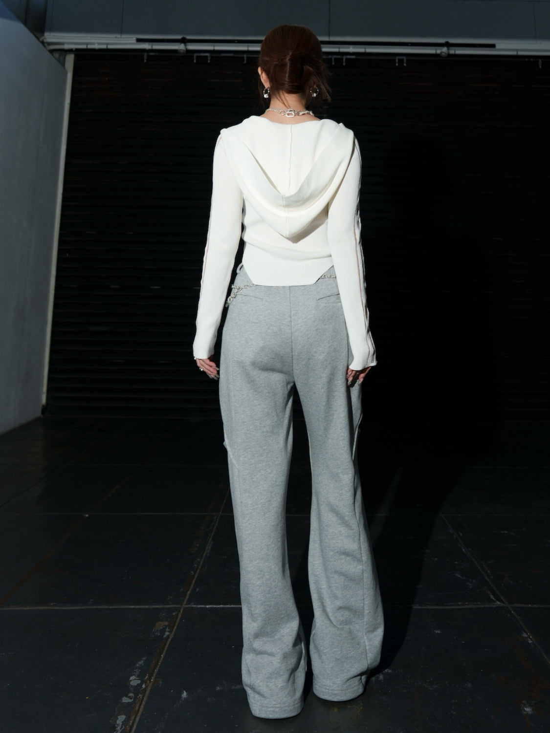 シアーライン Half ジップフーディー KNIT