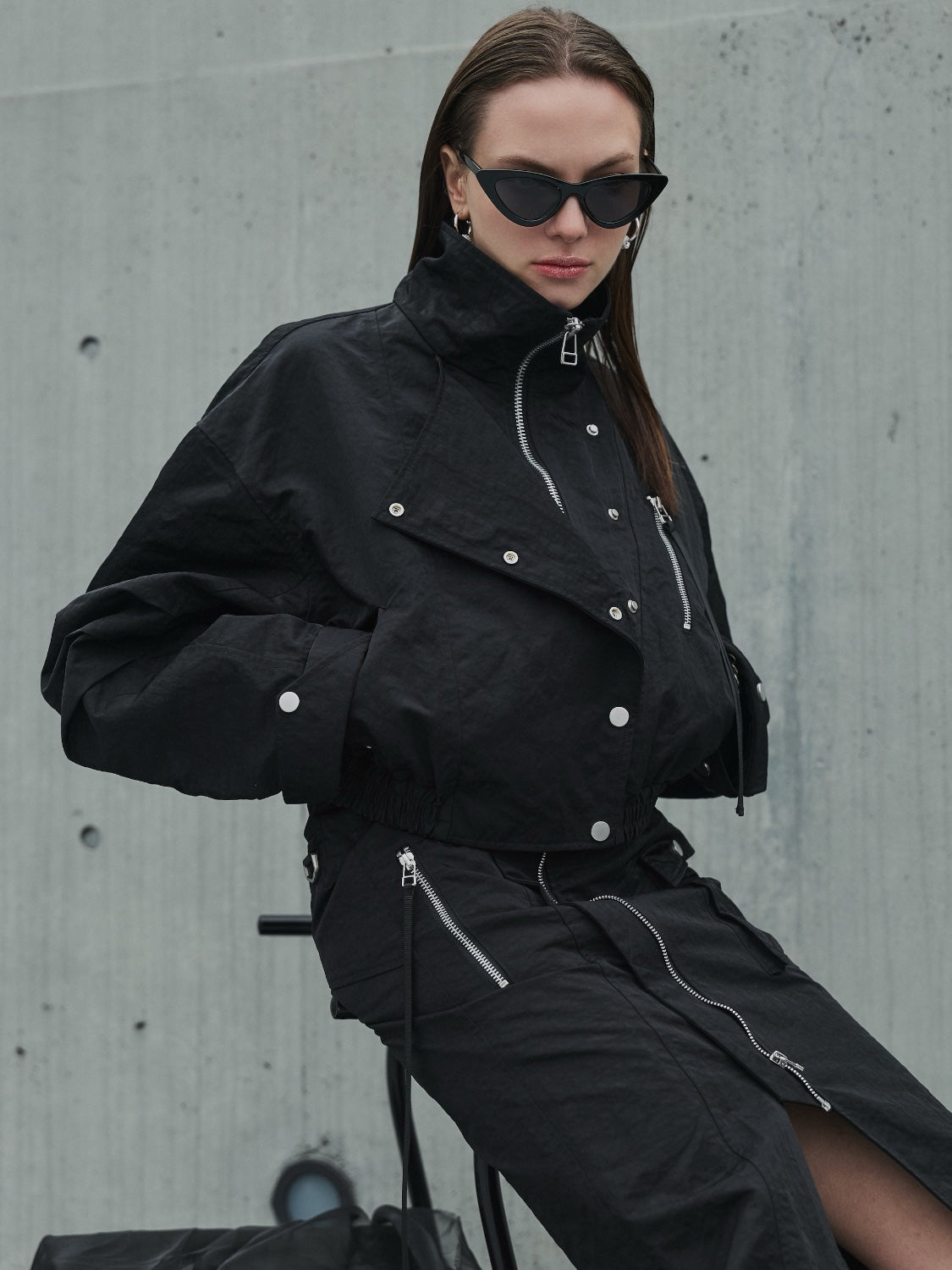 ミリタリー ライダースルック ブルゾン