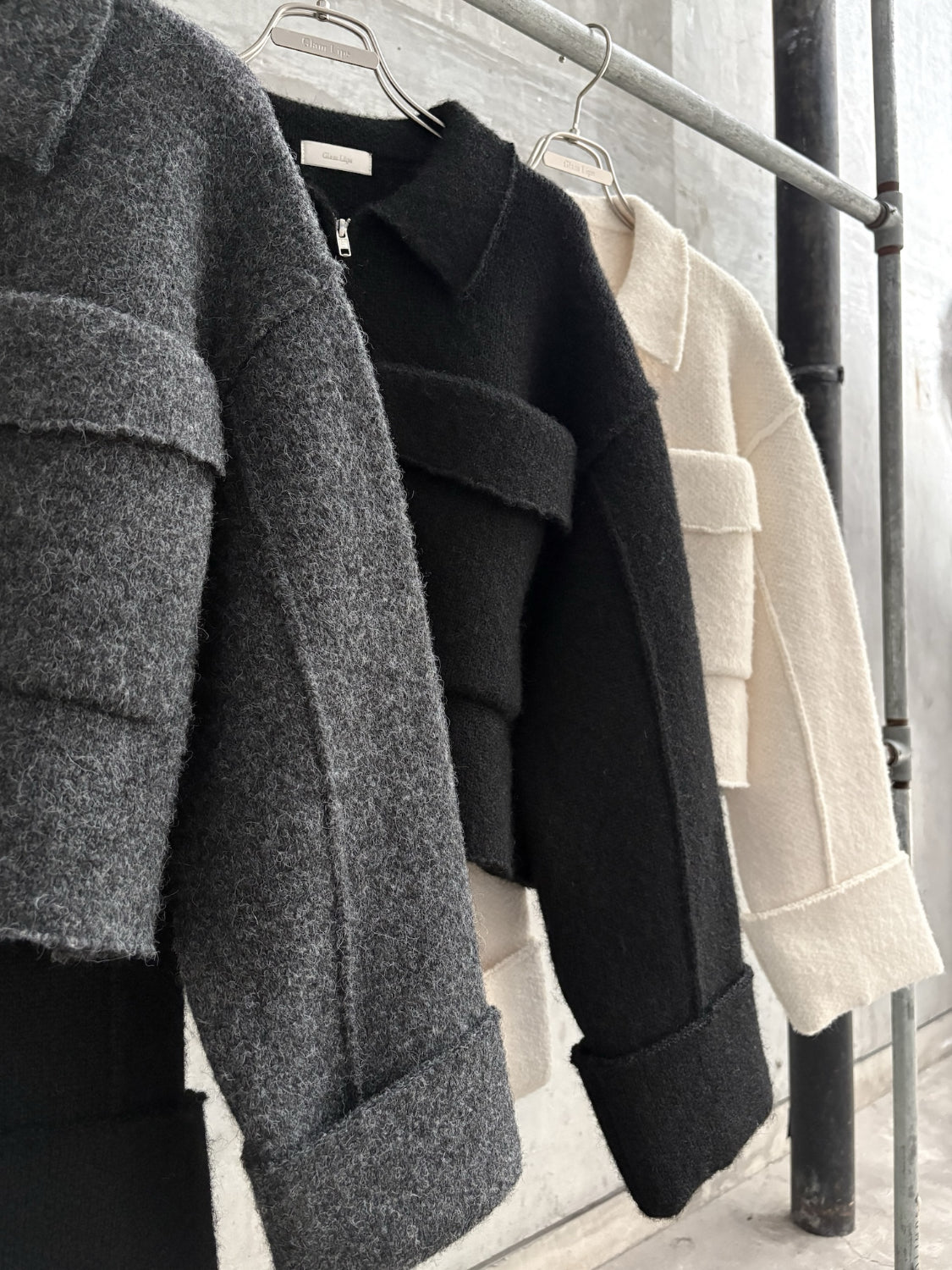 メルトンライク KNIT Zip コート