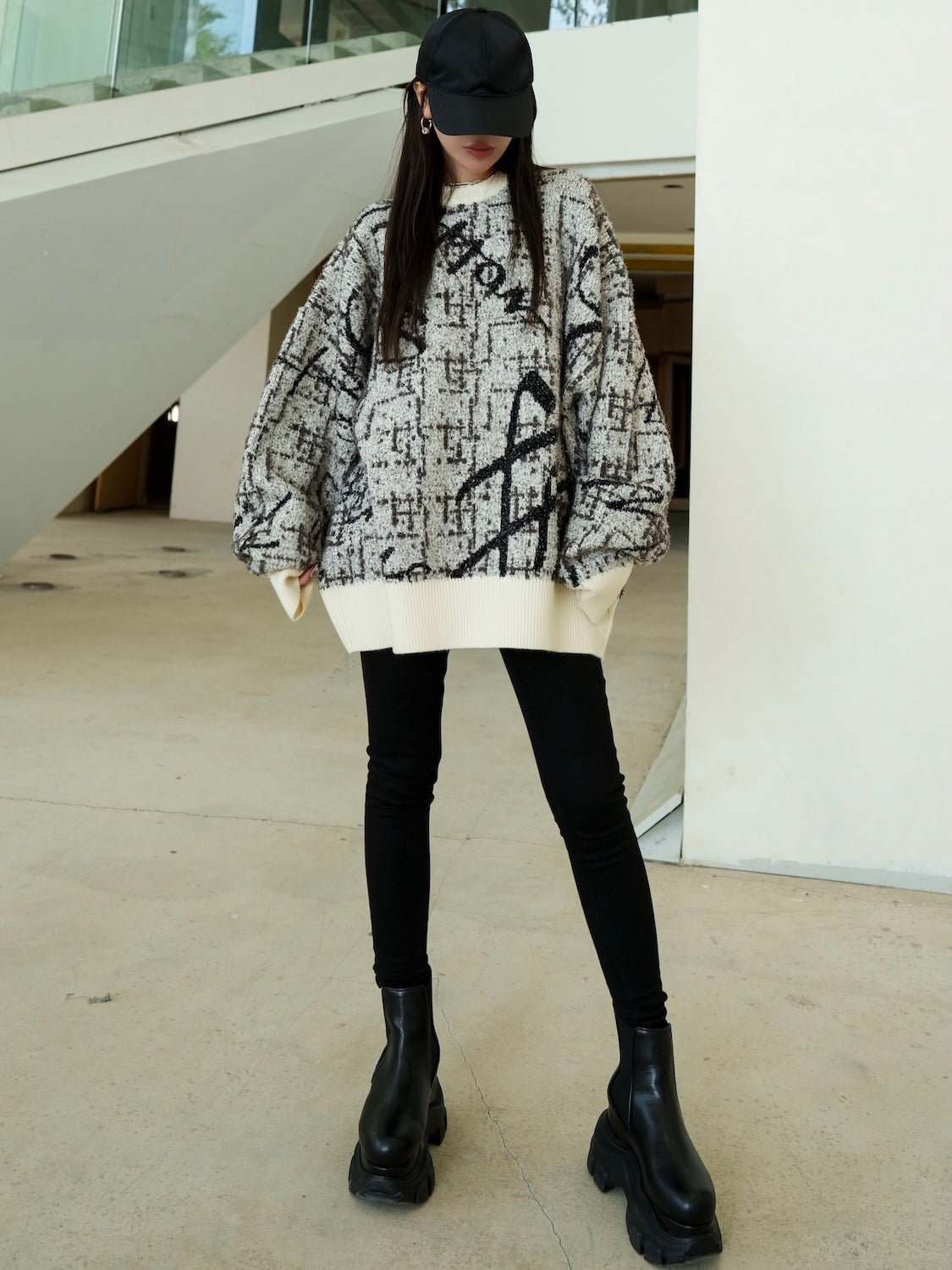 ツイードライク グラフィティ KNIT プルオーバー