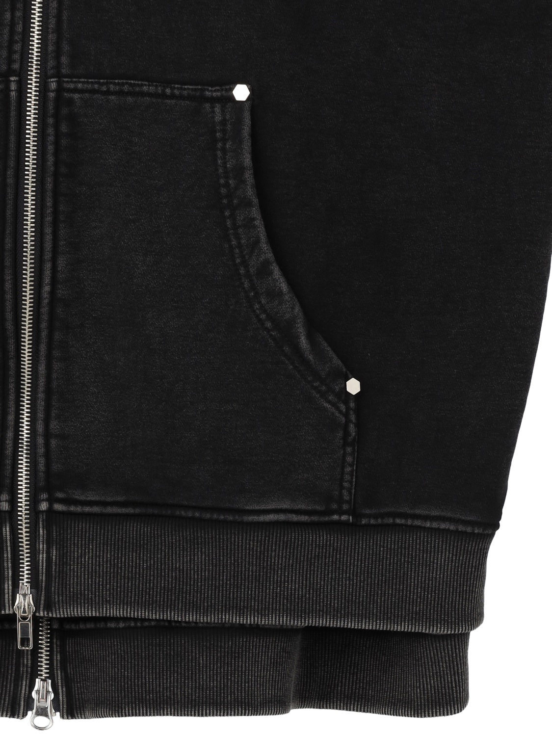 UNISEX] ピグメント Multi Zip レイヤードフーディー