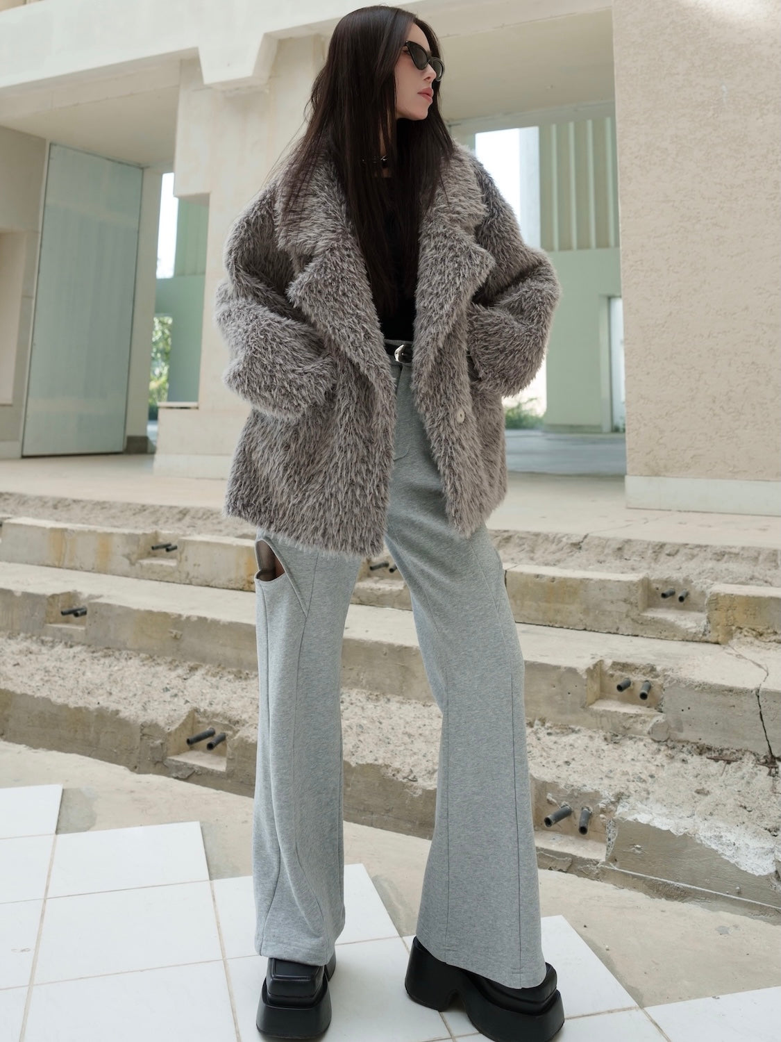 Suede ボンディング Fur コート
