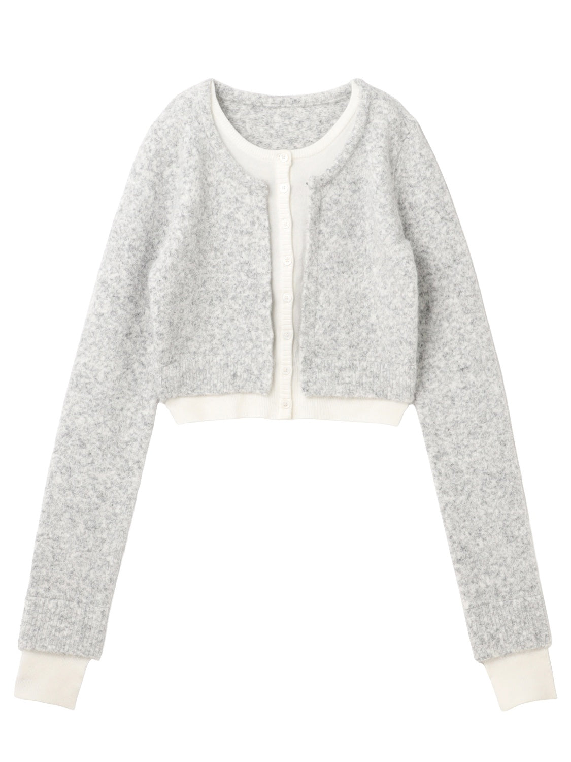 レイヤーライク Crew Neck KNIT カーディガン