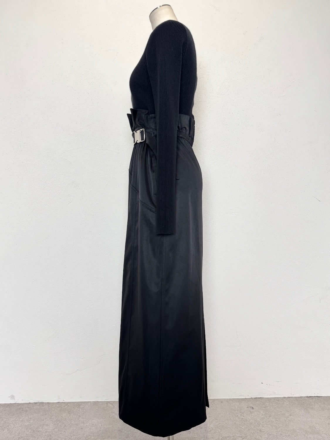 KNIT ドッキング ツイル Dress
