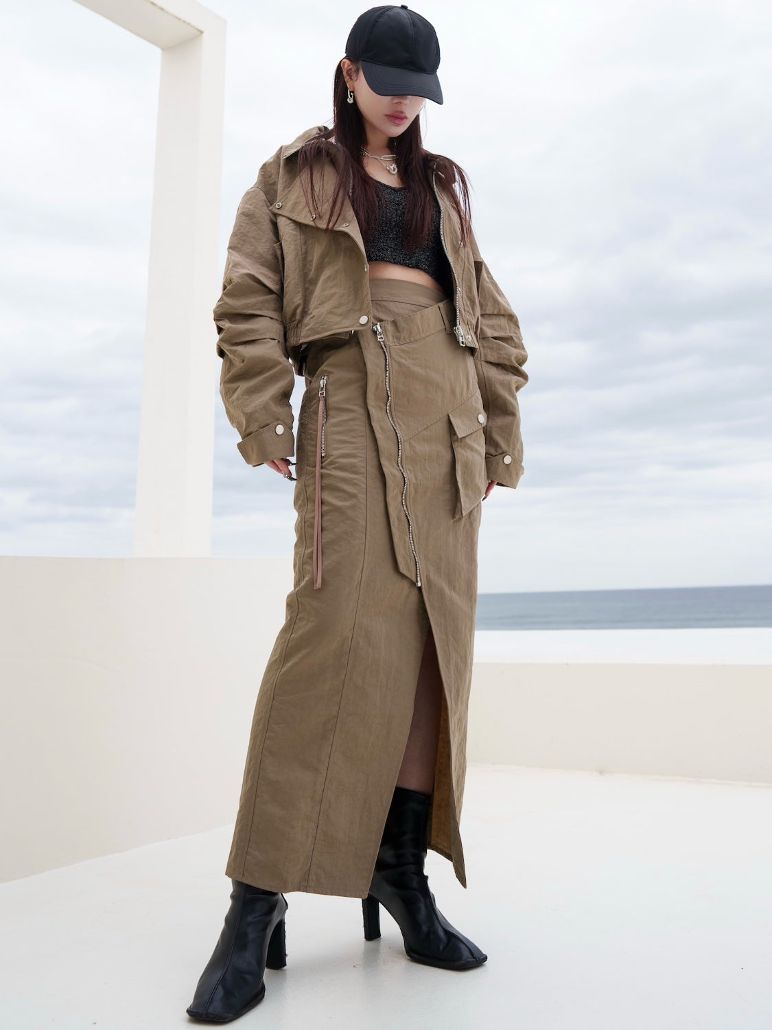 ミリタリー ライダースルック ブルゾン