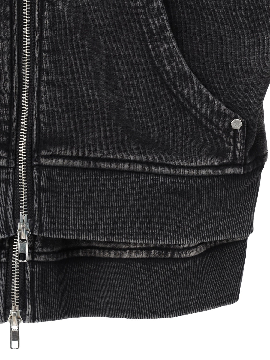Short] ピグメント Multi Zip レイヤードフーディー