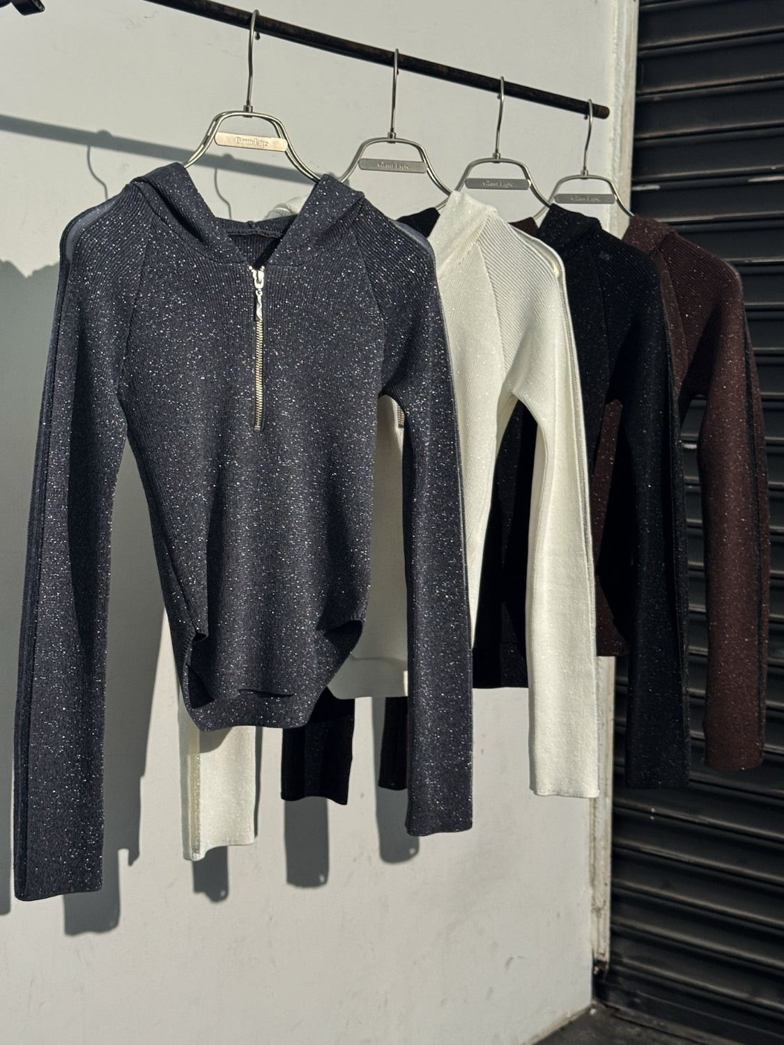 シアーライン Half ジップフーディー KNIT