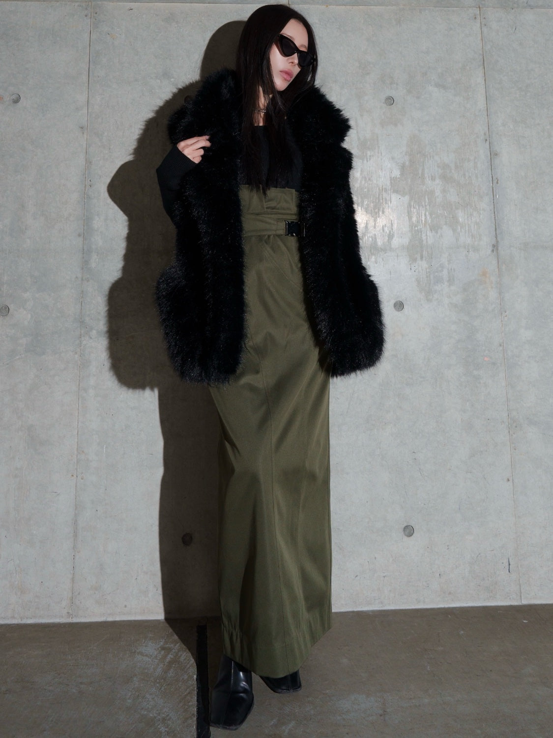 Suede ボンディング Fur ベスト